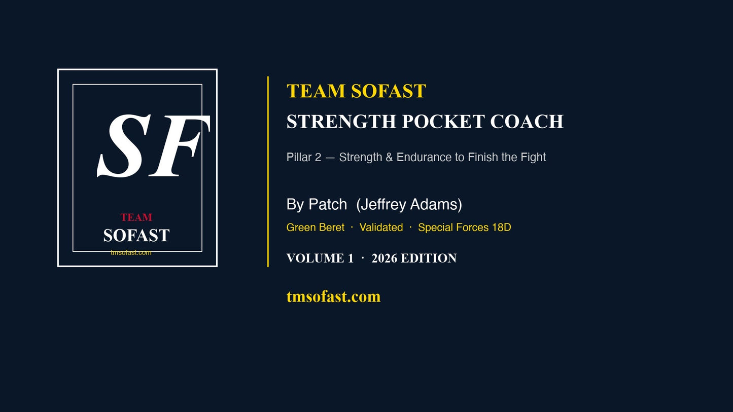 Team SOFAST Strength Pocket Coach — Functional Strength & Combatives Field Reference (PDF)